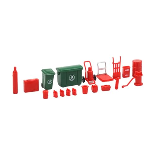 harayaa Mini Bote de Basura para Garaje, Herramientas Y Accesorios para Casa de Muñecas a Escala 1:64