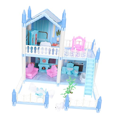 SKISUNO 1Juego Casa de Muñecas Creativa DIY con Jardín Decorativo de Niñas Juguete Educativo de Construcción Desarrollar Habilidades y Fomentar