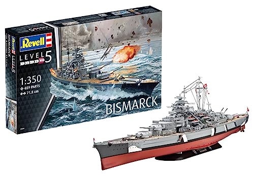 Revell- Bismarck Maqueta Acorazado, 14+ Años, 71,8 cm de Largo (05040)