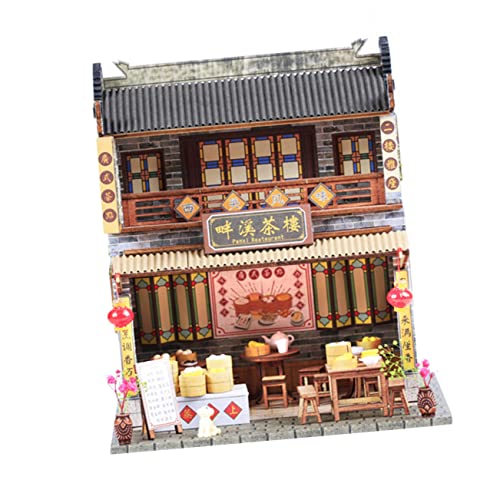 Kisangel 1 Pieza Casa DIY de Estilo Chino Maqueta de Casa Decoración y Fiestas Temáticas Chinas Juguete Educativo
